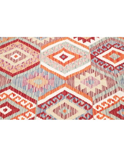 Tappeto Kilim Afghanistan beige marrone 150x147