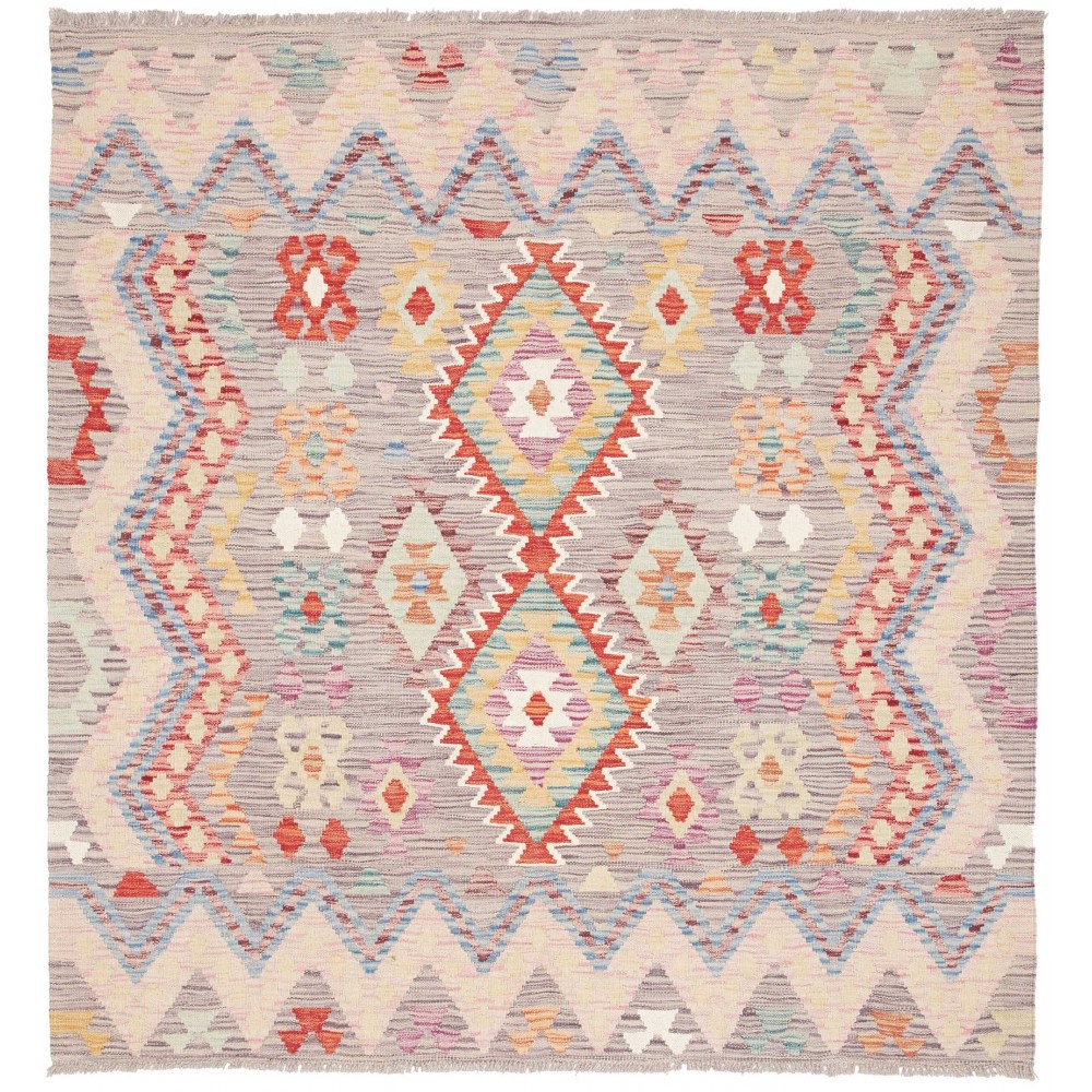 Tappeto Kilim Afghanistan beige marrone 149x156