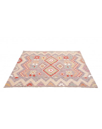 Tappeto Kilim Afghanistan beige marrone 149x156