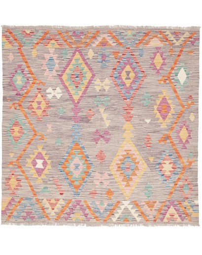 Tappeto Kilim Afghanistan beige marrone 153x151