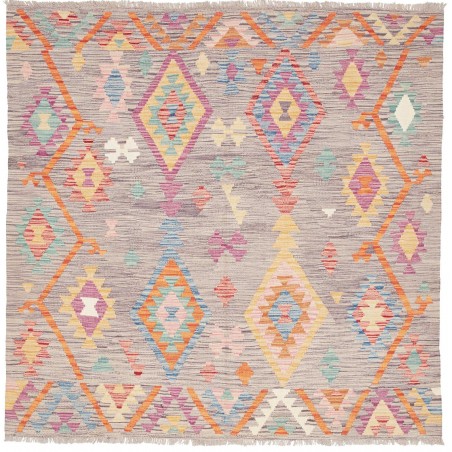 Tappeto Kilim Afghanistan beige marrone 153x151