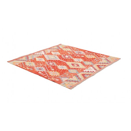 Tappeto Kilim Afghanistan marrone rosso 146x161