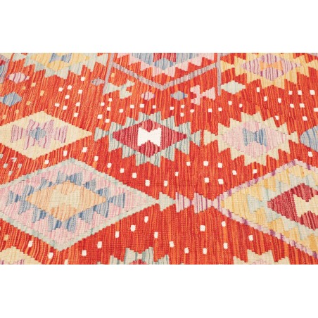 Tappeto Kilim Afghanistan marrone rosso 146x161