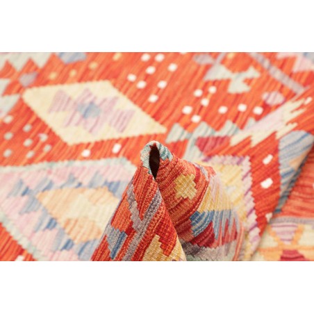 Tappeto Kilim Afghanistan marrone rosso 146x161