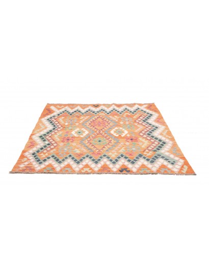 Tappeto Kilim Afghanistan marrone bianco 151x164