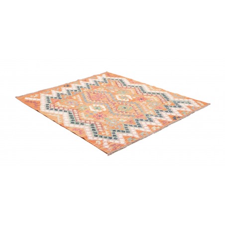 Tappeto Kilim Afghanistan marrone bianco 151x164