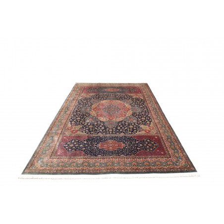 Tappeto Ghom seta Persia marrone 195x298