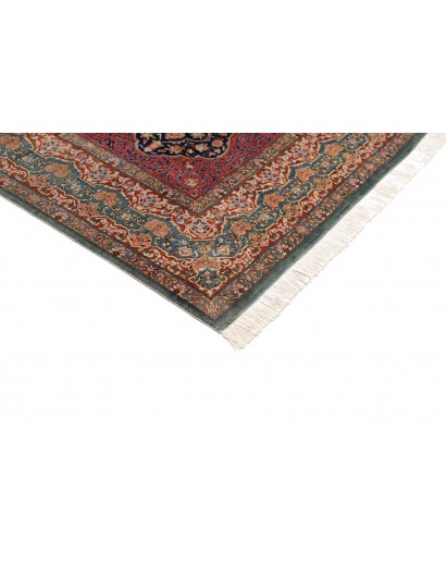 Tappeto Ghom seta Persia marrone 195x298
