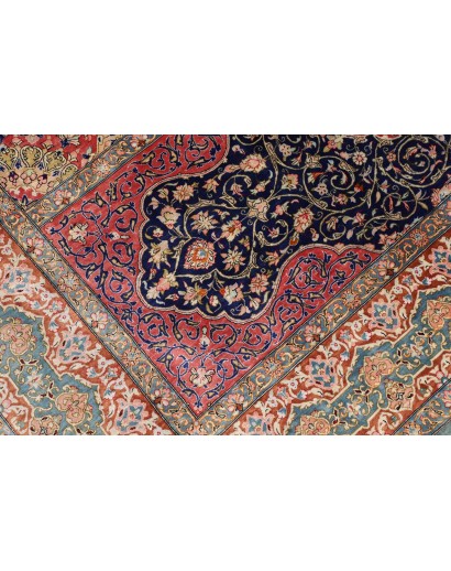 Tappeto Ghom seta Persia marrone 195x298