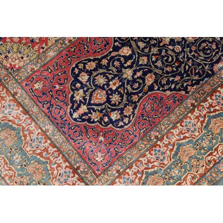 Tappeto Ghom seta Persia marrone 195x298
