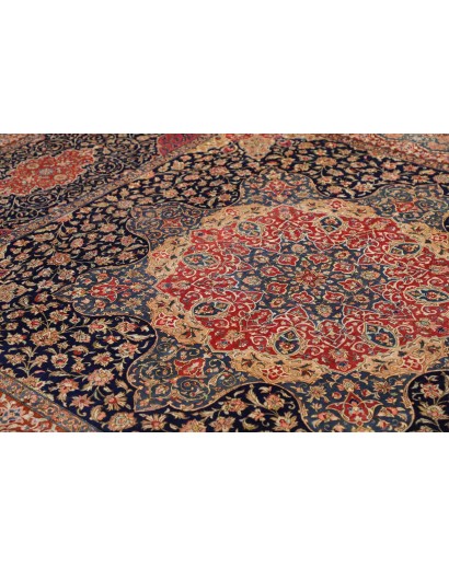 Tappeto Ghom seta Persia marrone 195x298