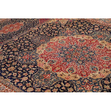 Tappeto Ghom seta Persia marrone 195x298