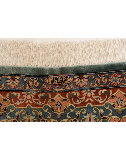 Tappeto Ghom seta Persia marrone 195x298