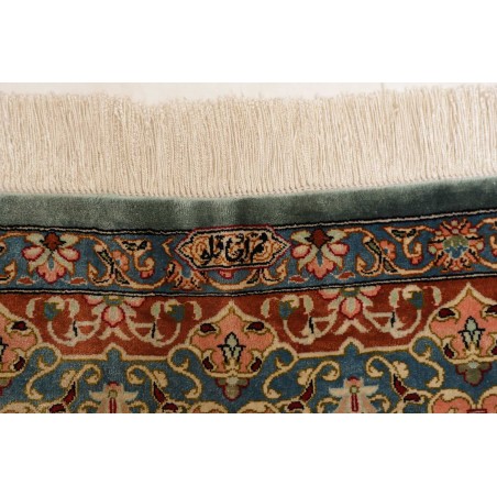 Tappeto Ghom seta Persia marrone 195x298
