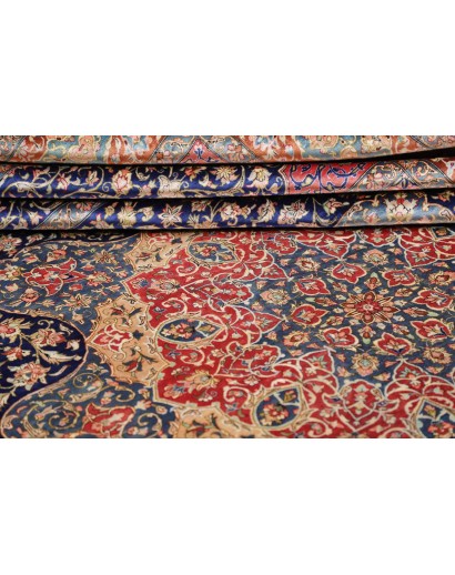 Tappeto Ghom seta Persia marrone 195x298