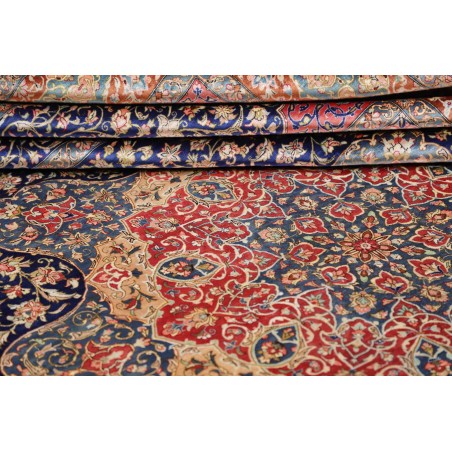 Tappeto Ghom seta Persia marrone 195x298