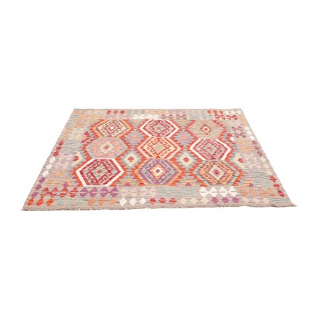 Tappeto Kilim Afghanistan beige bianco 147x153