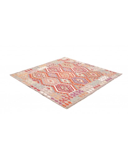 Tappeto Kilim Afghanistan beige bianco 147x153