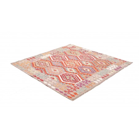 Tappeto Kilim Afghanistan beige bianco 147x153