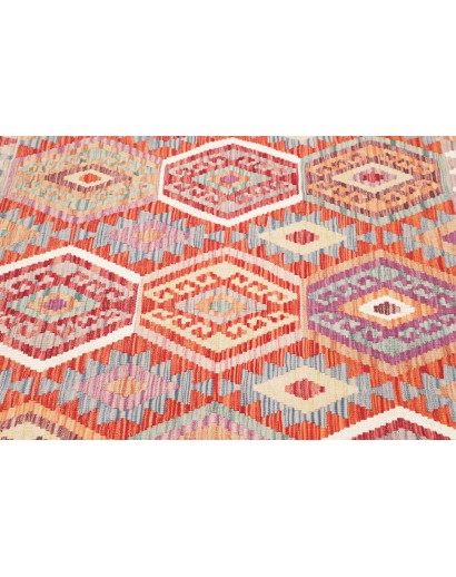 Tappeto Kilim Afghanistan beige bianco 147x153