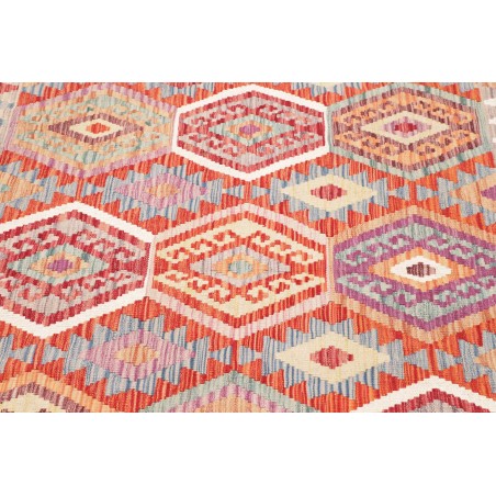 Tappeto Kilim Afghanistan beige bianco 147x153