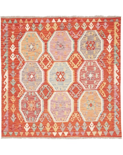 Tappeto Kilim Afghanistan marrone 152x154