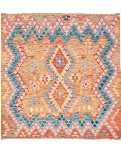 Tappeto Kilim Afghanistan marrone 156x164