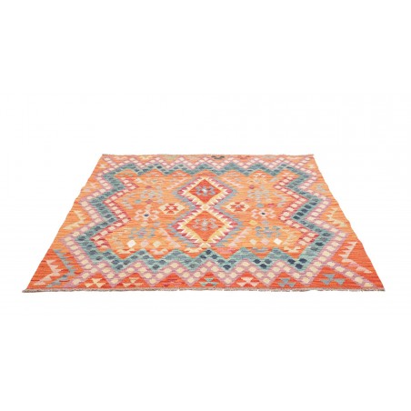 Tappeto Kilim Afghanistan marrone 156x164