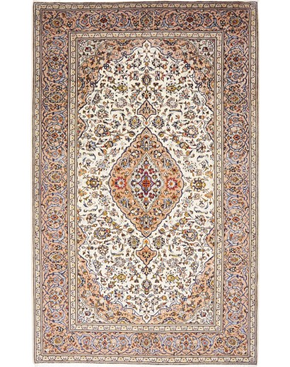 Tappeto Kashan Persia bianco marrone 195x315