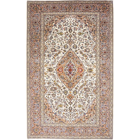 Tappeto Kashan Persia bianco marrone 195x315