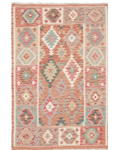 Tappeto Kilim Afghanistan marrone 104x150
