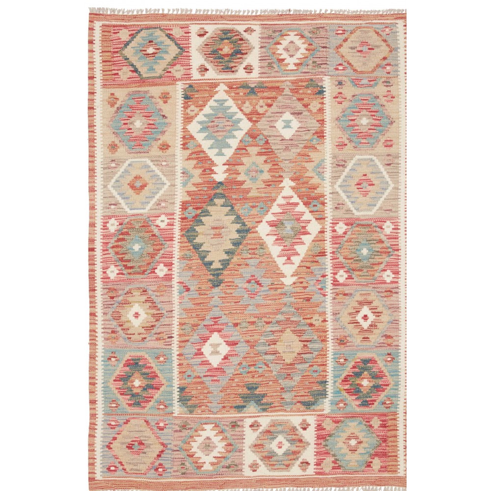 Tappeto Kilim Afghanistan marrone 104x150
