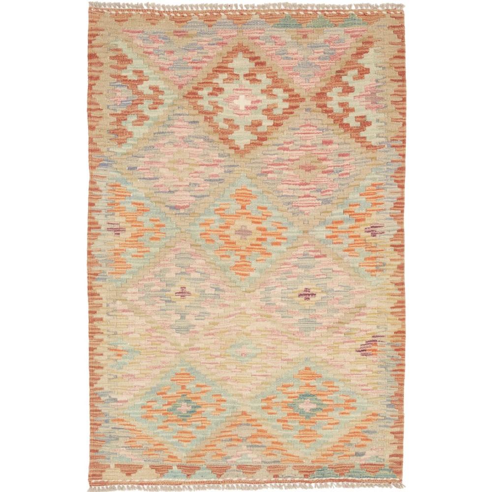 Tappeto Kilim Afghanistan marrone rosso 75x115