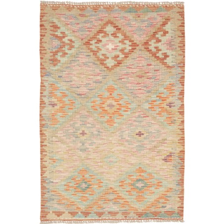 Tappeto Kilim Afghanistan marrone rosso 75x115
