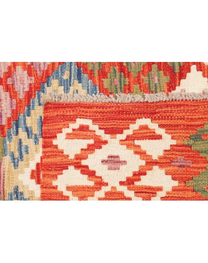 Tappeto Kilim Afghanistan arancione marrone 105x202