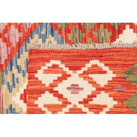 Tappeto Kilim Afghanistan arancione marrone 105x202