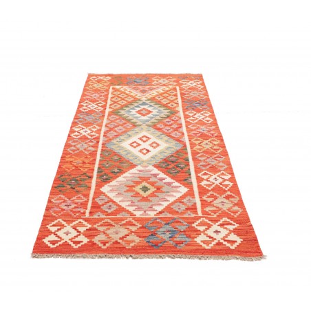 Tappeto Kilim Afghanistan arancione beige 100x201