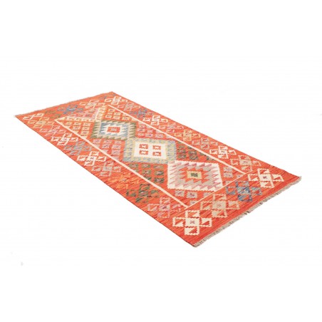 Tappeto Kilim Afghanistan arancione beige 100x201