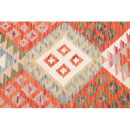 Tappeto Kilim Afghanistan arancione beige 100x201
