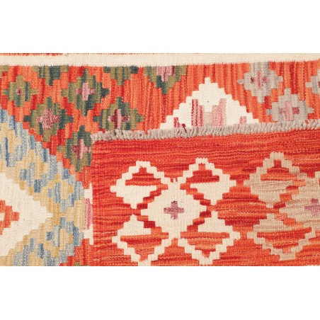 Tappeto Kilim Afghanistan arancione beige 100x201