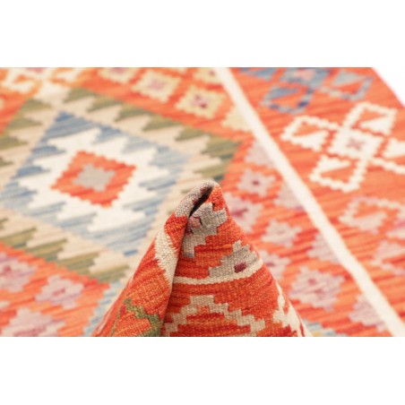 Tappeto Kilim Afghanistan arancione beige 100x201