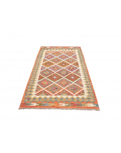 Tappeto Kilim Afghanistan marrone bianco 102x198