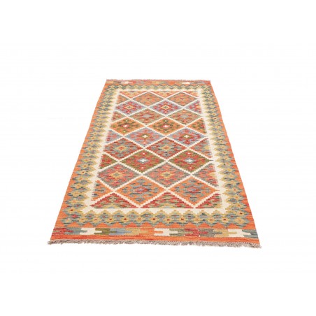 Tappeto Kilim Afghanistan marrone bianco 102x198