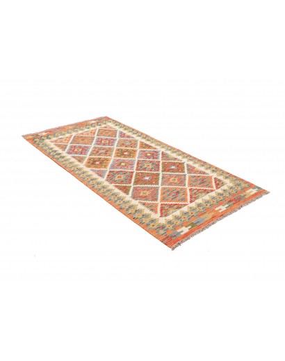 Tappeto Kilim Afghanistan marrone bianco 102x198