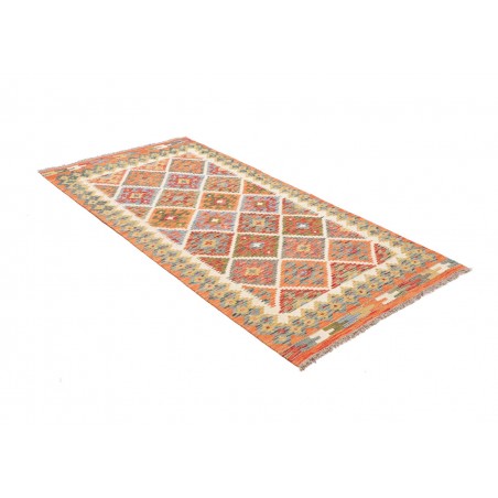 Tappeto Kilim Afghanistan marrone bianco 102x198