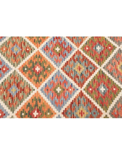 Tappeto Kilim Afghanistan marrone bianco 102x198