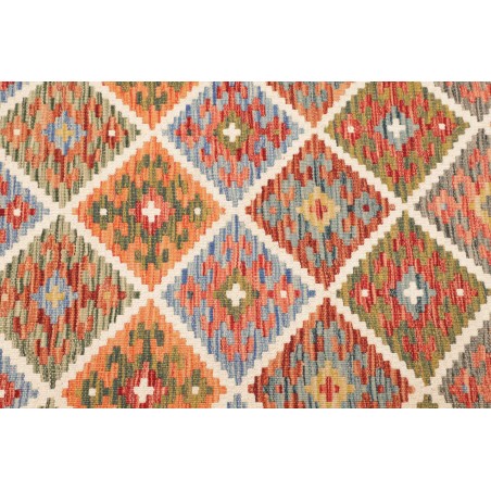 Tappeto Kilim Afghanistan marrone bianco 102x198