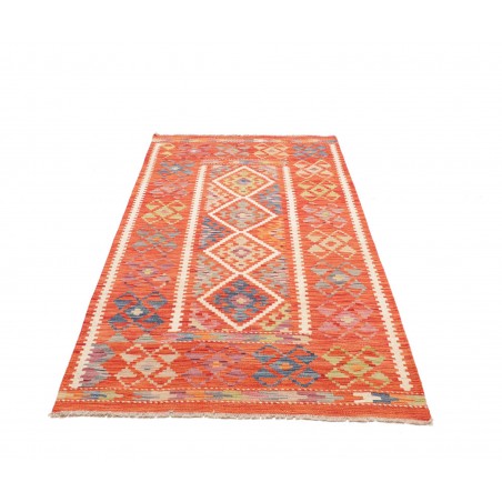 Tappeto Kilim Afghanistan rosso giallo 109x203