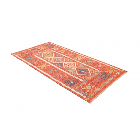 Tappeto Kilim Afghanistan rosso giallo 109x203