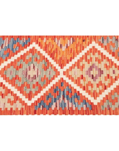 Tappeto Kilim Afghanistan rosso giallo 109x203